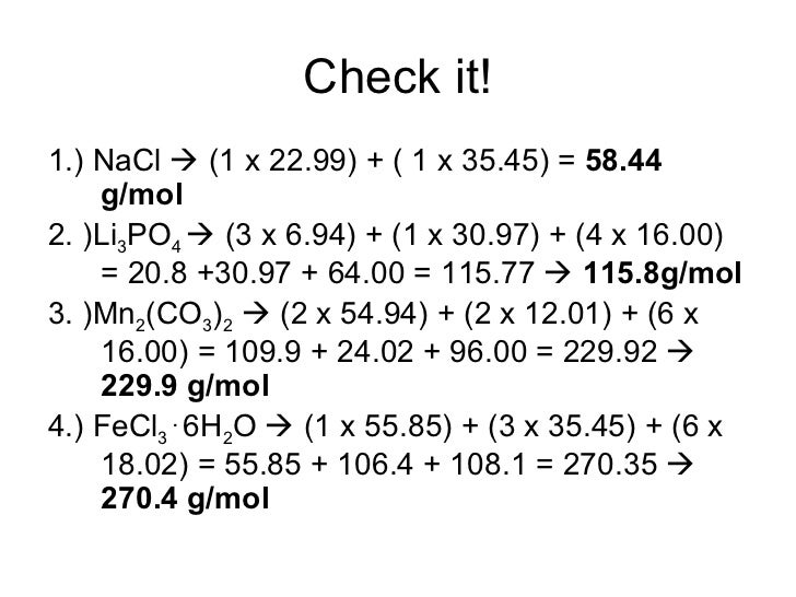 Honors1011 Molar Mass And Percent Composition