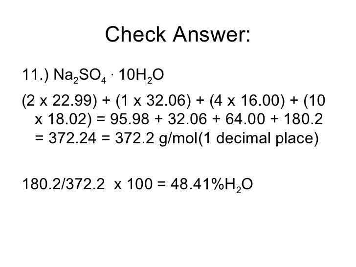 Molar Mass Of Na2so4