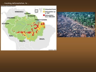 … tracking deforestation, to …
 