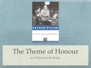 The Theme of Honour
     in A View From the Bridge
 