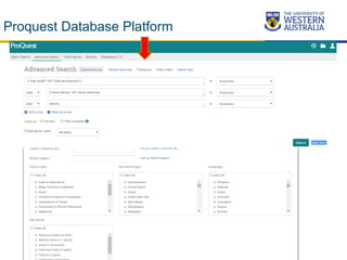 Proquest Database Platform
 