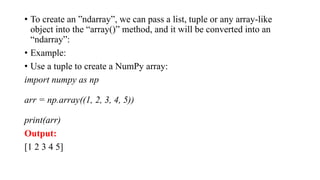 Comprehensive Introduction to NumPy: Arrays, Dimensions, and Indexing ...