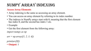 Comprehensive Introduction to NumPy: Arrays, Dimensions, and Indexing ...