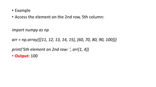 Comprehensive Introduction to NumPy: Arrays, Dimensions, and Indexing ...