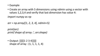 Comprehensive Introduction to NumPy: Arrays, Dimensions, and Indexing ...