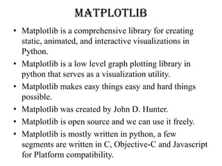 Comprehensive Guide to Matplotlib for Python Data Visualization | PDF