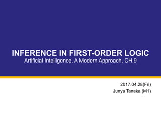 Inference in First-Order Logic | PPT