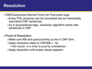 Inference in First-Order Logic 2 | PPTX | Databases | Computer Software ...