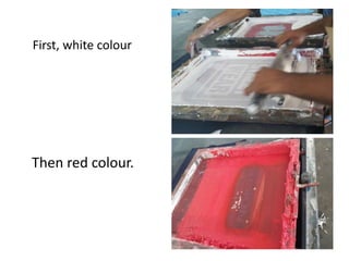 First, white colour
Then red colour.
 