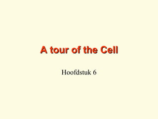 A tour of the Cell Hoofdstuk 6 
