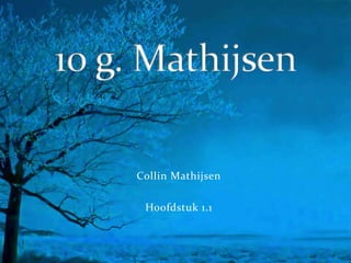 10 g. Mathijsen Collin Mathijsen Hoofdstuk 1.1 