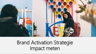 Brand Activation Strategie
Impact meten
 