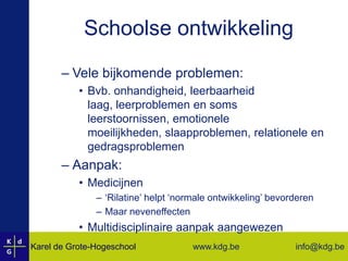 Schoolse ontwikkeling3. RekenenGetalbegrip = voorwaardeTellenCorrespondentieClassificatieSeriatie Bewerkingen:Concreet  Meer abstractAutomatismen  cijferen  vraagstukken