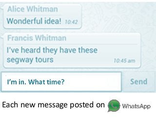 Each  new  message  posted  on

 