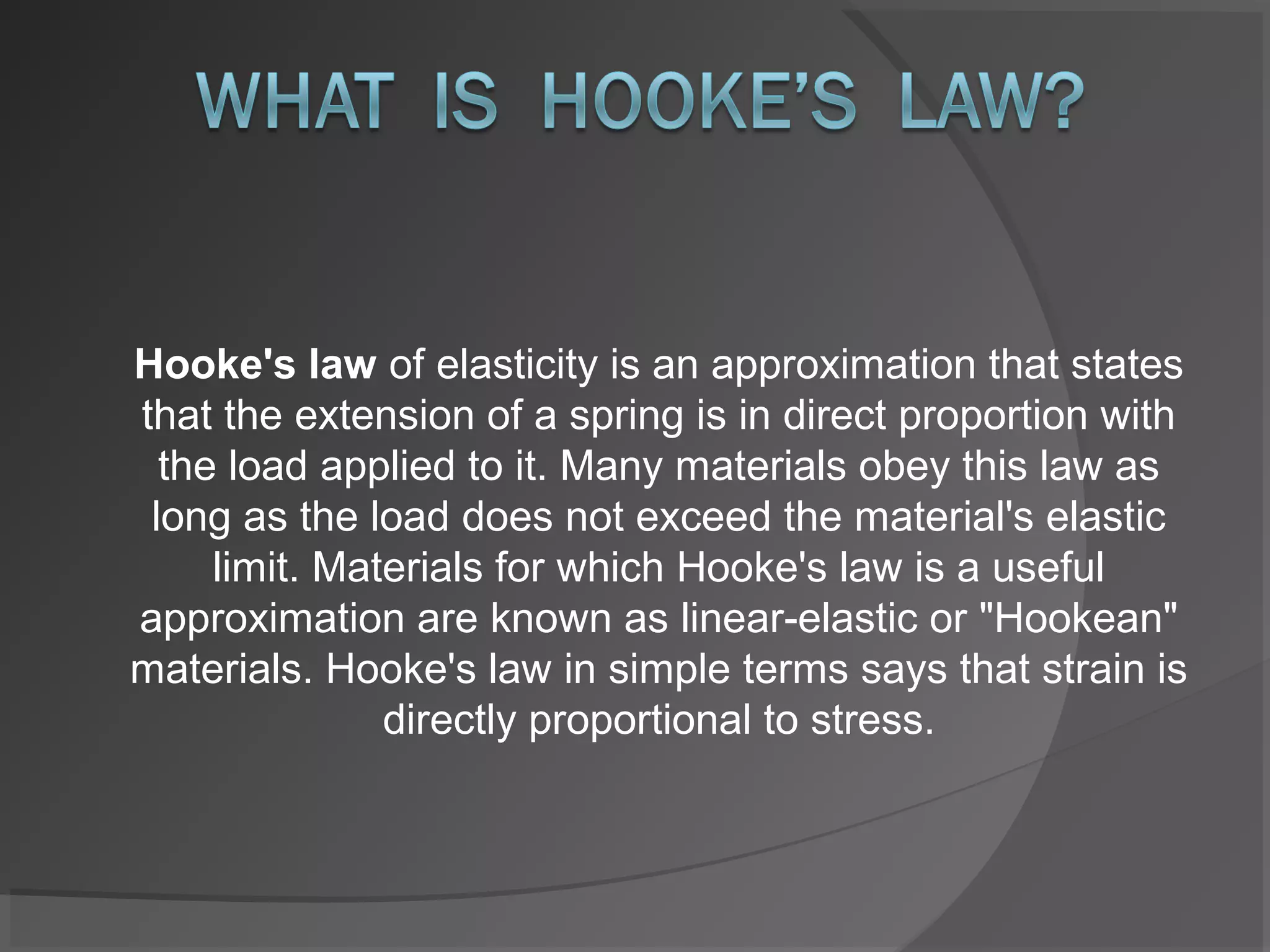 Hooke's law PPT