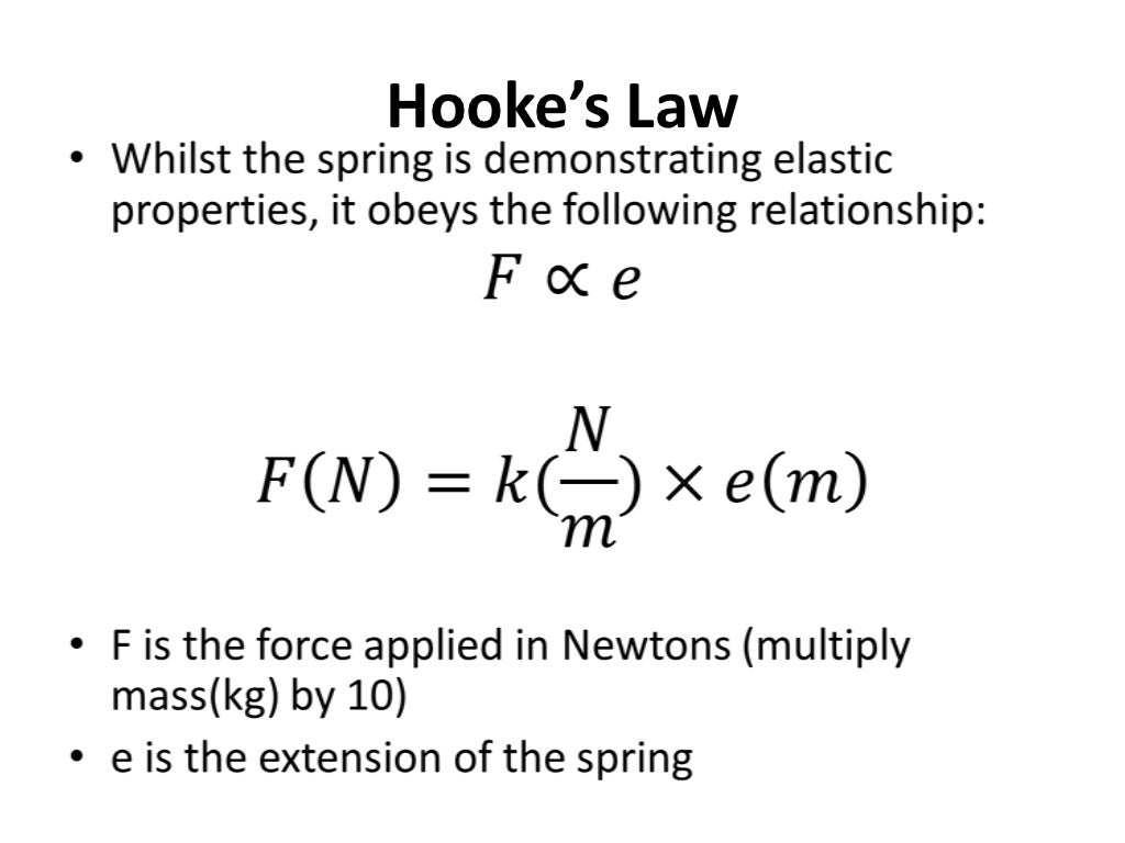 Hooke’s law 2