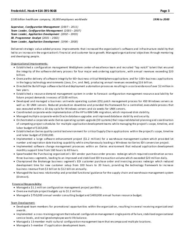 senior programmer analyst resume