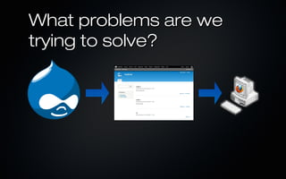 What problems are we
trying to solve?
 