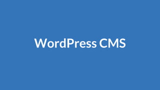 WordPress CMS
 