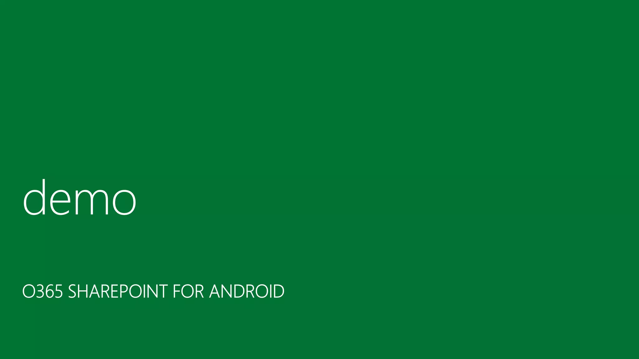 Hooking SharePoint APIs with Android
