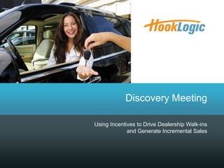 Discovery Meeting

Using Incentives to Drive Dealership Walk-ins
             and Generate Incremental Sales
 