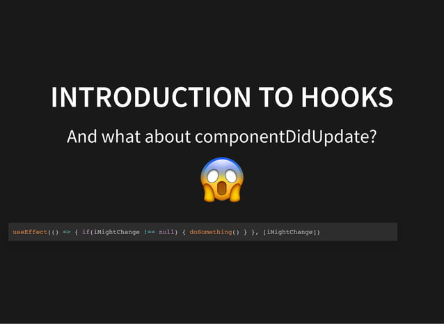 Deep Dive into React Hooks | PPT