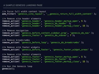 A SAMPLE GENESIS LANDING PAGE
 