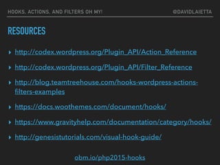 php[world] Hooks, Actions and Filters Oh My!