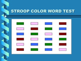 STROOP COLOR WORD TEST
 