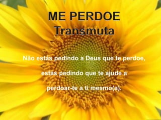 Não estás pedindo a Deus que te perdoe,
estás pedindo que te ajude a
perdoar-te a ti mesmo(a).
 