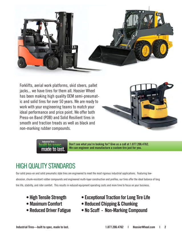 Hoosier Industrial Tire Catalog PDF Sports Equipment Sports