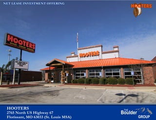 HOOTERS
2765 North US Highway 67
Florissant, MO 63033 (St. Louis MSA)
NET LEASE INVESTMENT OFFERING
 