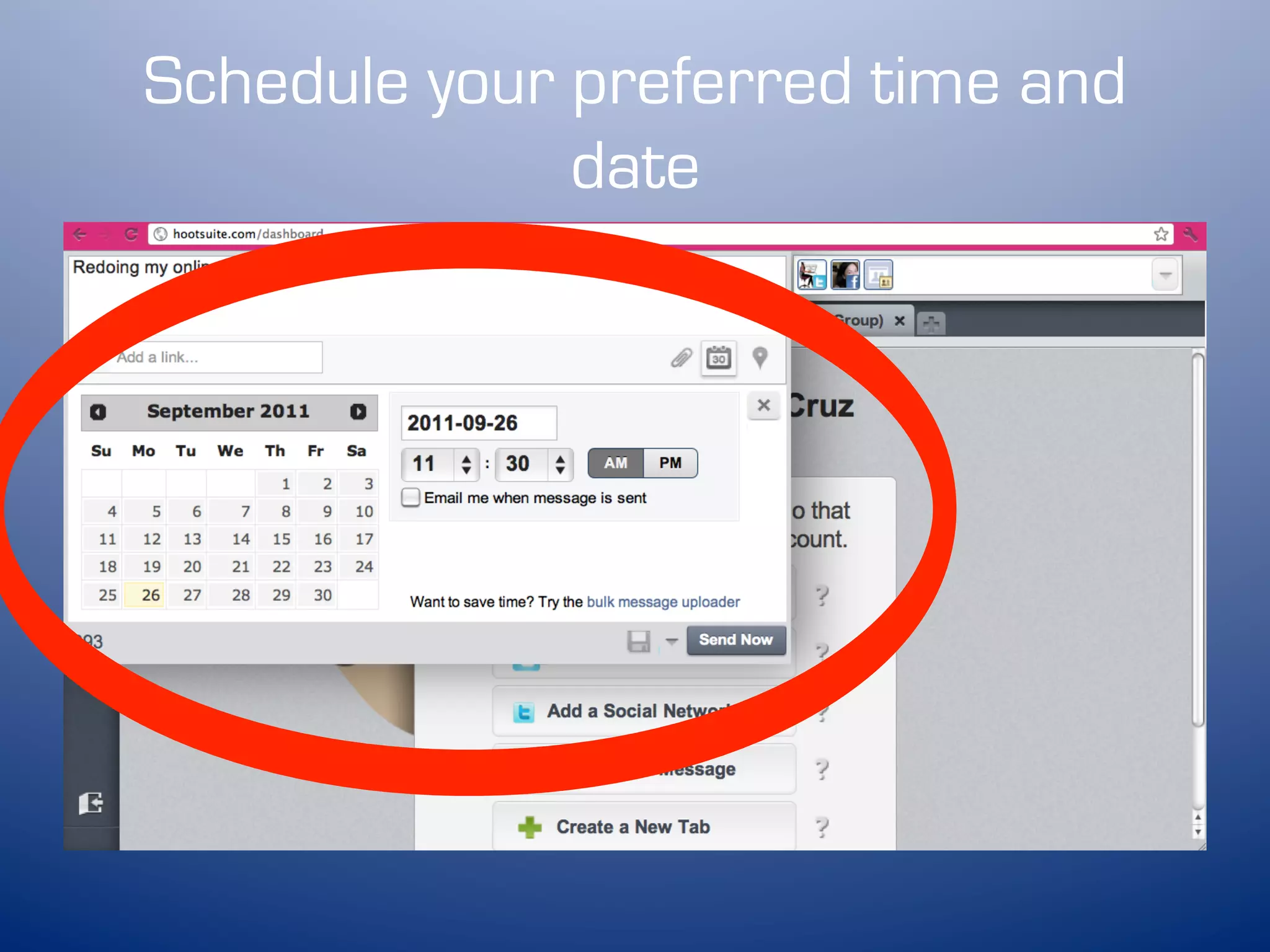 Schedule your preferred time and
              date
 