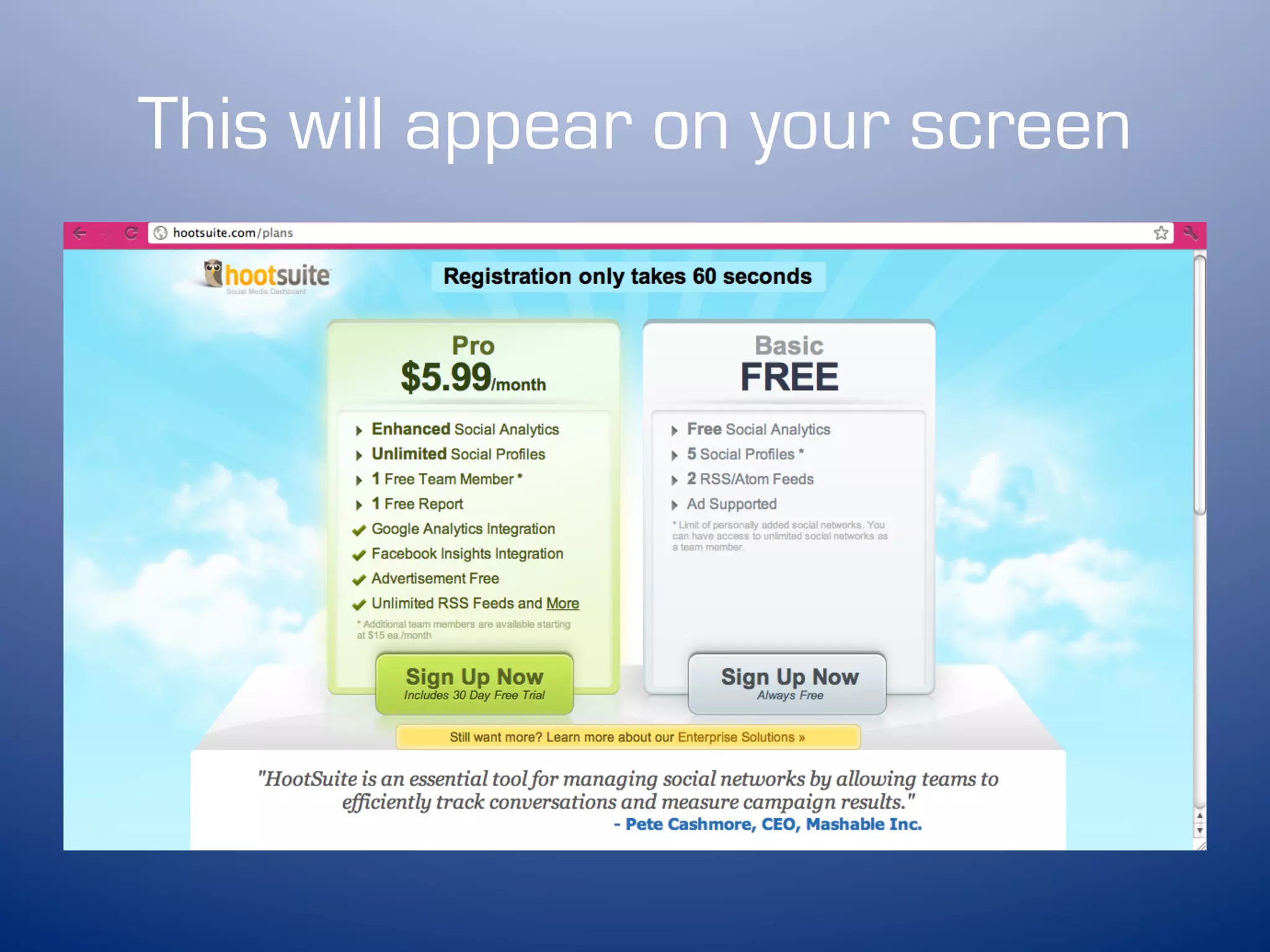 This will appear on your screen
 