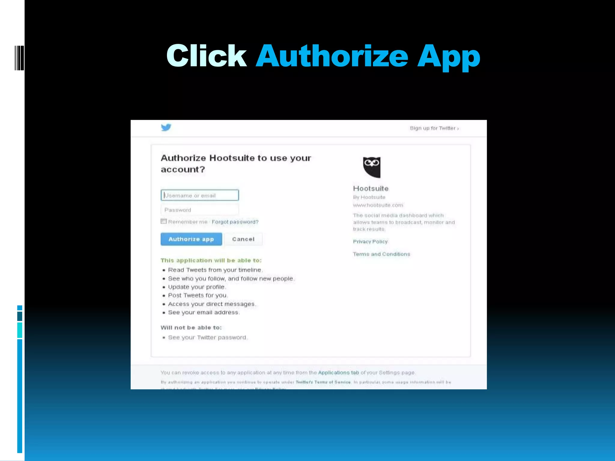 Click Authorize App
 