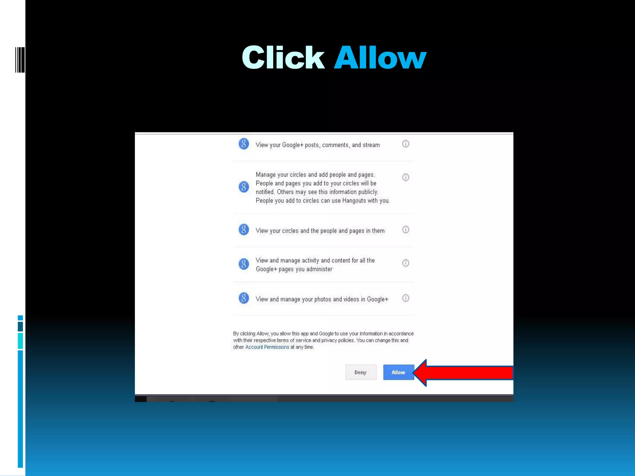 Click Allow
 