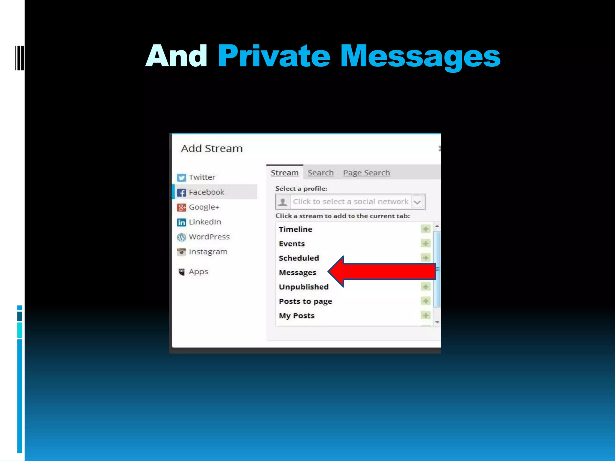 And Private Messages
 
