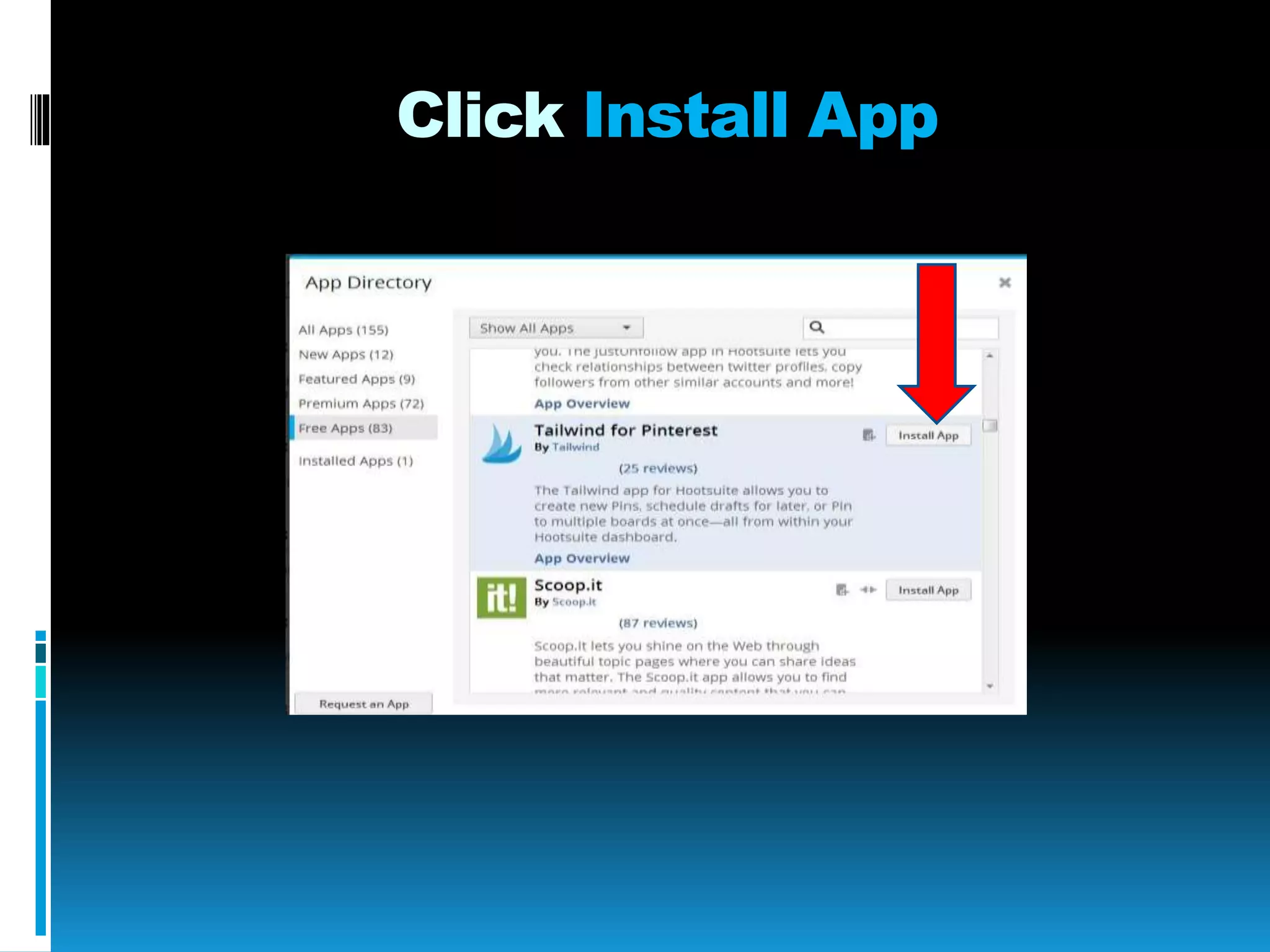 Click Install App
 