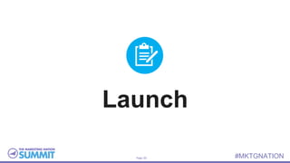 Page 20 #MKTGNATION
Launch
 