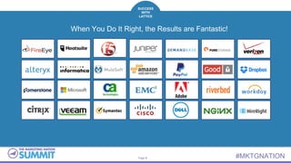Page 8 #MKTGNATION
SUCCESS
WITH
LATTICE
When You Do It Right, the Results are Fantastic!
 