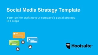 Social Media Strategy Template
Your tool for crafting your company’s social strategy
in 5 steps
 