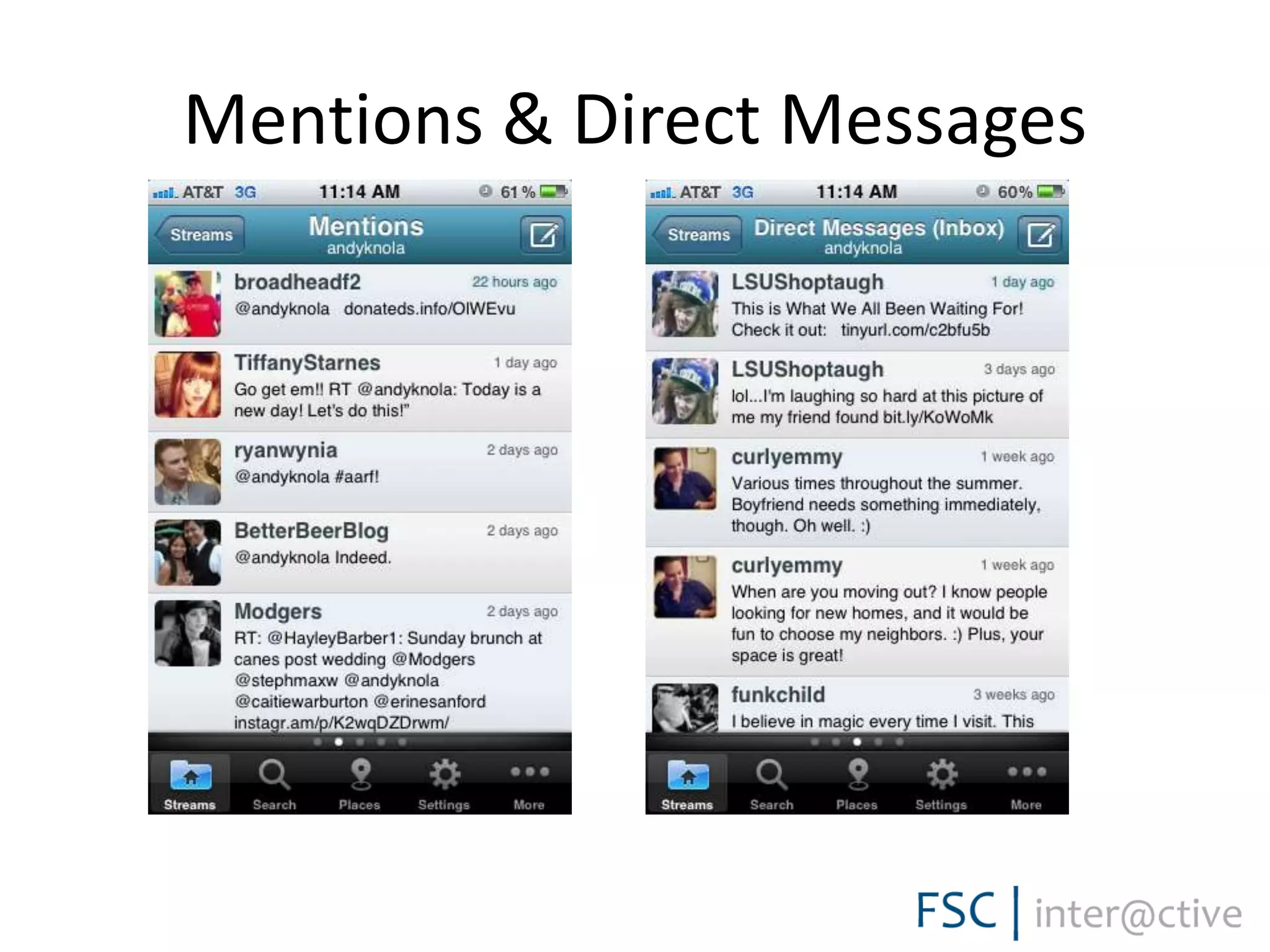 Mentions & Direct Messages