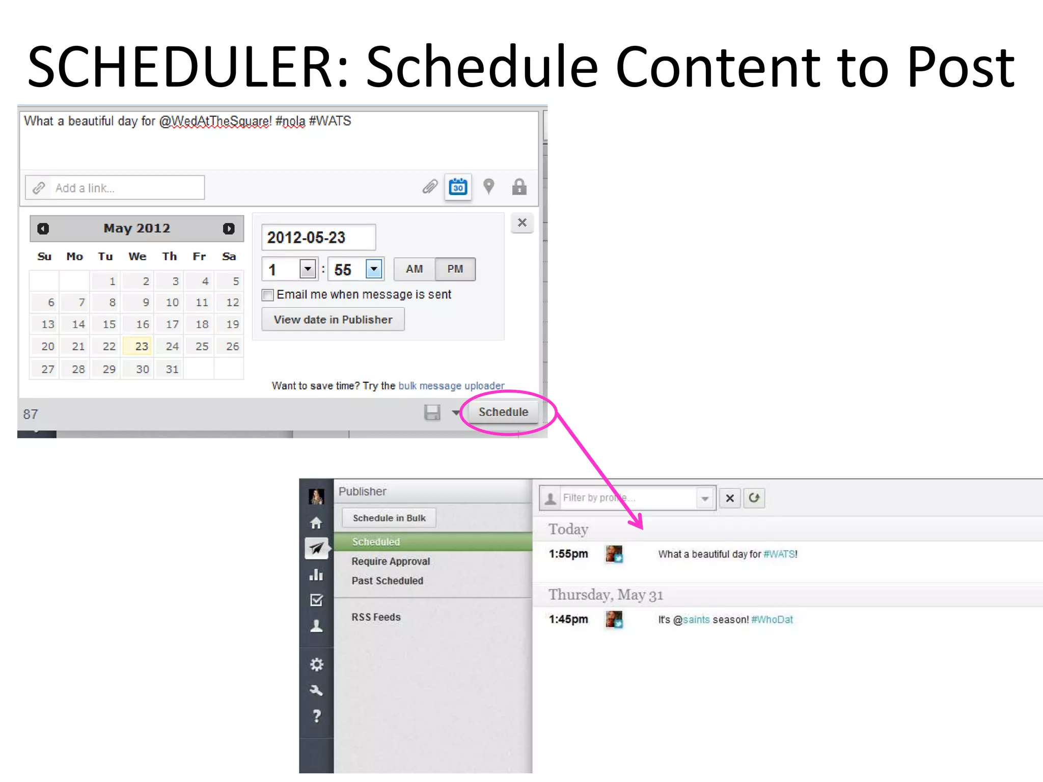 SCHEDULER: Schedule Content to Post
