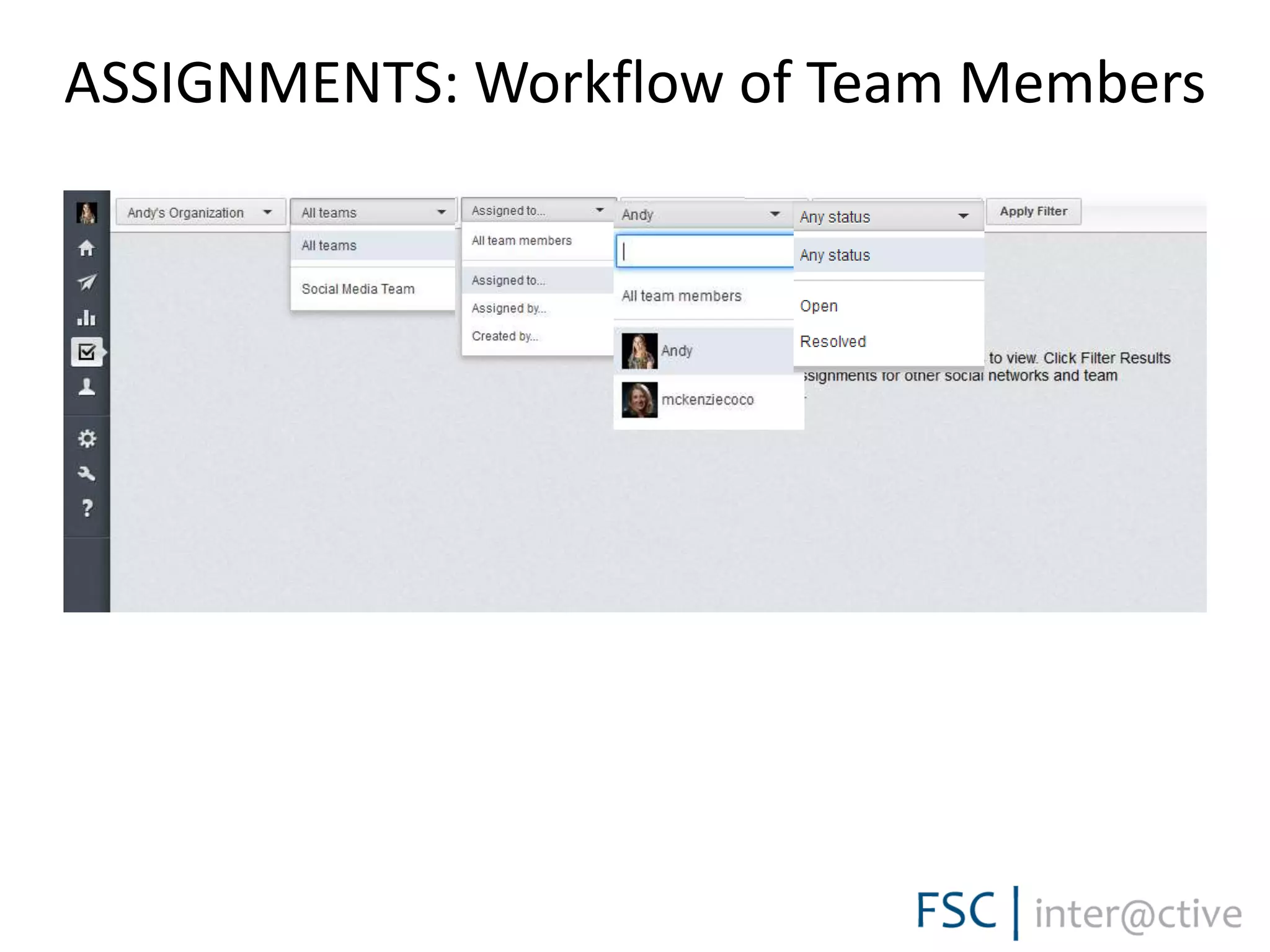 ASSIGNMENTS: Workflow of Team Members