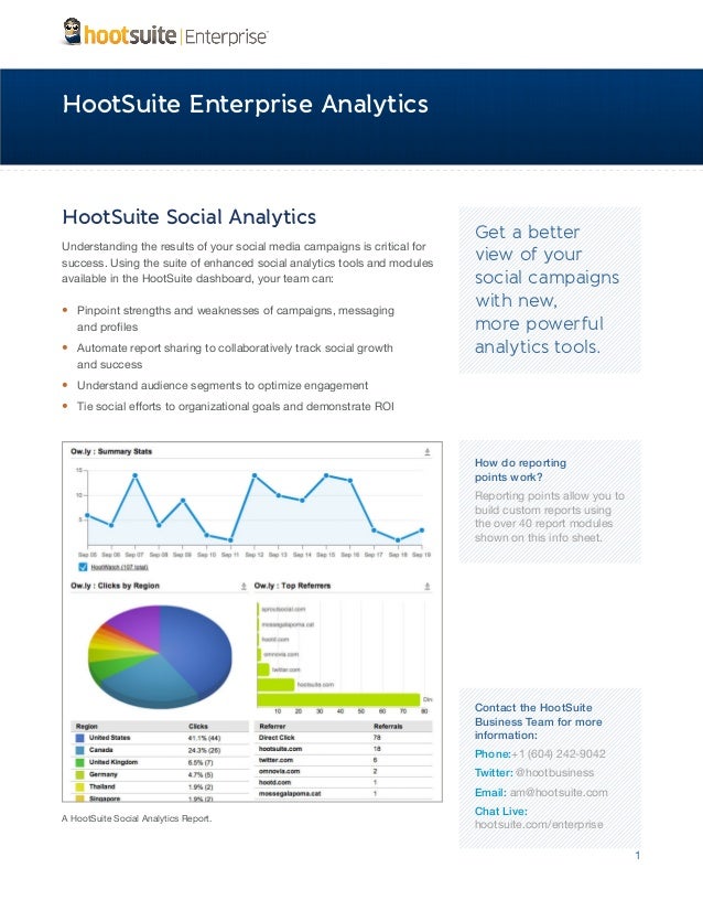 HootSuite Enterprise Analytics InfoSheet
