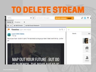 TO DELETE STREAM
 