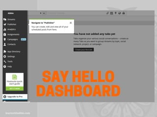 SAY HELLO
DASHBOARD
 