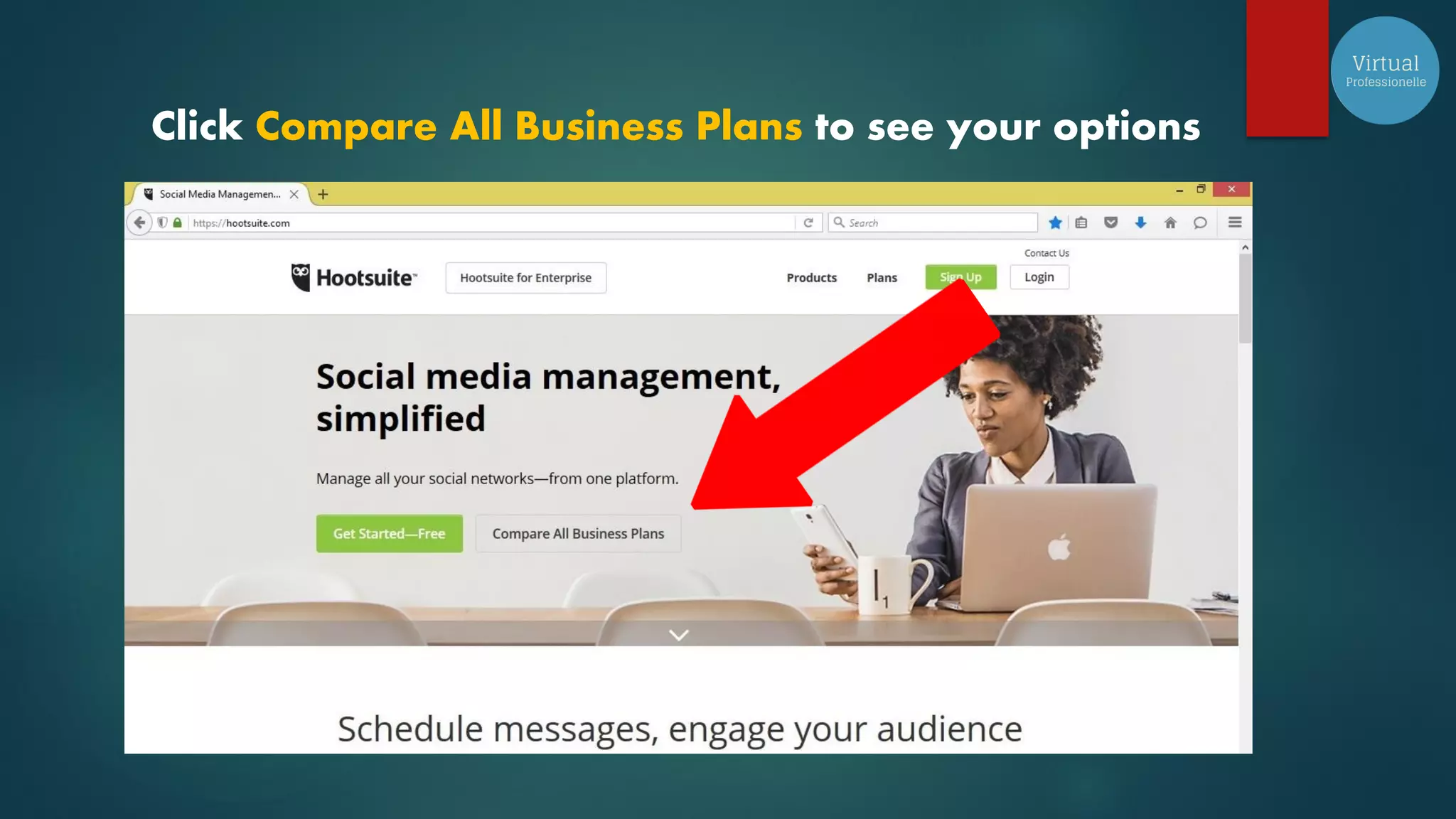 Click Compare All Business Plans to see your options
 