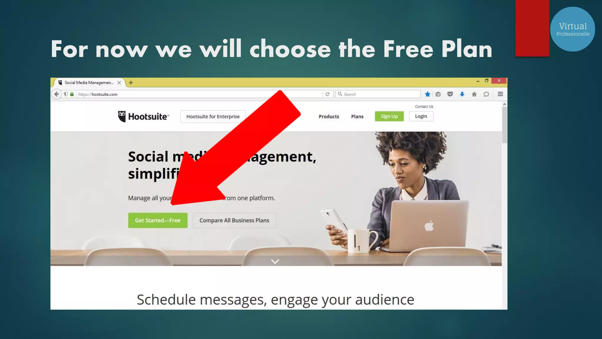 For now we will choose the Free Plan
 