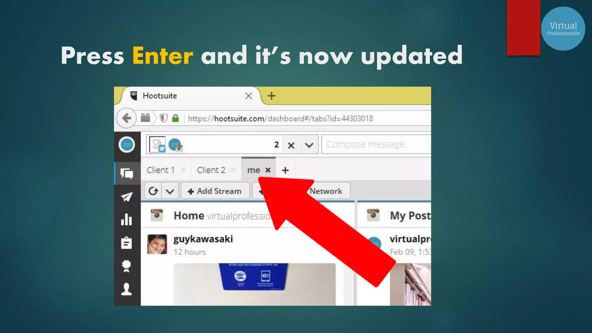 Press Enter and it’s now updated
 